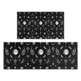 thumbnail image 1 of Black White Moon Leaf Flower Eye Pattern Kitchen Rugs Sets Of 2,Anti Fatigue Kitchen Mat Rugs Non Slip Washable,Decorative Kitchen Floor Mats for Kitchen,Sink,Laundry,17"x30"+17"x47", 1 of 7