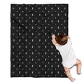 thumbnail image 1 of Black White Moon Star Pattern Blanket,Comfortable Soft Flannel Throw Blanket,All Season,Warm Lightweight Blankets for Sofa Bed Couch Living Room Chair,30"x40", 1 of 4