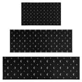 thumbnail image 1 of Black White Moon Star Pattern Kitchen Rugs Sets Of 3,Kitchen Runner Rugs Non Skid Washable,Decorative Kitchen Floor Mats for Kitchen,Sink,Laundry,17"x30"+ 17"x47" + 17"x59", 1 of 6