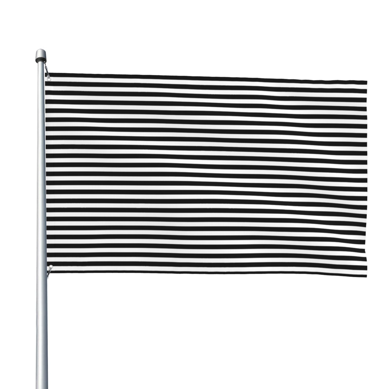 Black White Mosaic Vertical Stripes Flag 4x6 Ft Big Flag