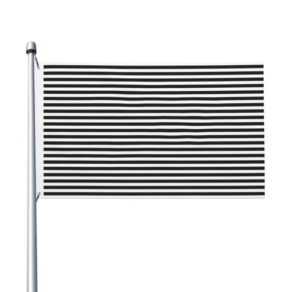 Black White Mosaic Vertical Stripes Flag Flag 3x5ft Double-Sided Printing Indoor/Outdoor Decorative Banner National Flag