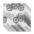 thumbnail image 1 of Black White Motorcycles Cloth Napkins, Modern Hand-Painted Vehicles Washable and Reusable Dinner Napkins Set of 6, Table Napkin for Kitchen Party Birthday Wedding Hotel Housewarming 20"x20", 1 of 9
