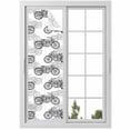 thumbnail image 1 of Black White Motorcycles Window Privacy Film, Modern Hand-Painted Vehicles Static Cling UV Sun Blocking Heat Control Window Tint Day and Night, Non-Adhesive One Way Windows Privacy Cover 17.7''x78.7'', 1 of 7