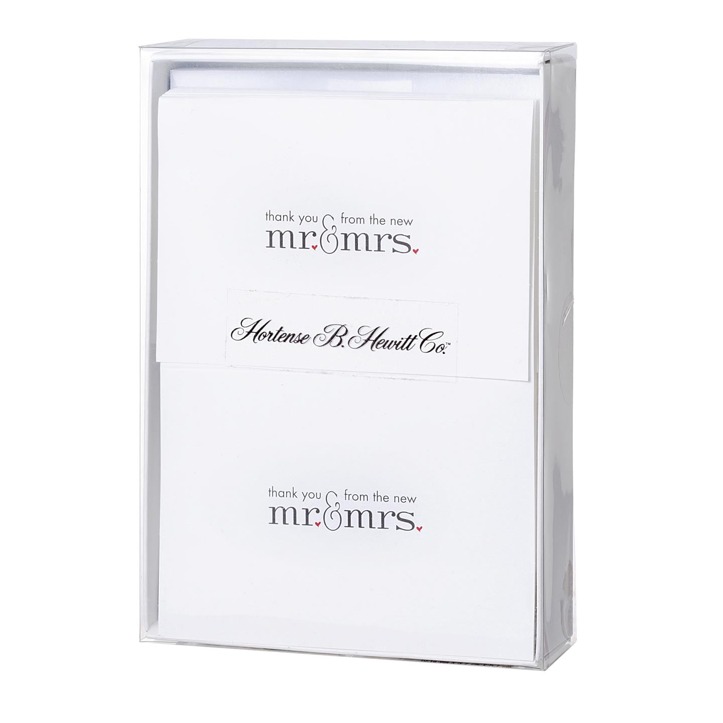 Black & White Mr. & Mrs. Thank You Cards: 50 pieces