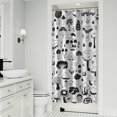 thumbnail image 1 of Black White Mushroom Sketch White Pattern Shower Curtain 36"x72" ,Bathroom Decorative Shower Curtains Set with 12 Hooks,Modern Waterproof Washable Shower Curtain, 1 of 6