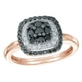 thumbnail image 1 of AFFY Black & White Natural Diamond Cluster Frame Ring in 10k Rose Gold, 1 of 1