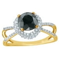thumbnail image 1 of AFFY Black & White Natural Diamond Frame Ring in 10k Yellow Gold, 1 of 1