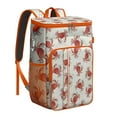 thumbnail image 1 of Black & White Nautical Cooler Backpack - 20L Leakproof Soft Cooler for Beach, Marine & Outdoor Activities with Cartoon Crab Artwork, 1 of 5
