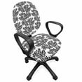 thumbnail image 1 of Black and White Office Chair Slipcover, Foliage Plant in Monochromatic Style with Curvy Sprigs Full of Leaves, Protective Stretch Decorative Fabric Cover, Standard Size, Black White, by Ambesonne, 1 of 5