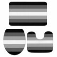 thumbnail image 1 of Black White Ombre Bath Mat 3 Piece Bathroom Rug Set, Gradient Black Woods Farmhouse Non Slip Bath Rug Contour Mat and Toilet Lid Cover, Absorbent Shower Mats Soft Bath Rugs and Mats Sets, 1 of 8