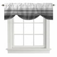 thumbnail image 1 of Black White Ombre Tie Up Valance Curtains for Windows, Kitchen Curtains Window Treatments, Vintage Minimalism Abstract Stripes Short Window Shades Valances for Bedroom Bathroom Cafe 42"x18", 1 of 8