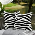 thumbnail image 1 of Black and White Outdoor Pillows Waterproof Outdoor Throw Pillows Set of 2 Patio Pillows Outdoor Waterproof Double Sided Zebra Outdoor Pillows for Patio Furniture(18x18inch, Covers Only), 1 of 1