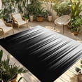 thumbnail image 1 of Black White Outdoor Rug for Patio/Deck/Porch, Non-Slip Large Area Rug 4 x 6 Ft, Modern Geometric Abstract Gradient Striped Indoor Outdoor Rugs Washable Area Rugs, Reversible Camping Rug Carpet Runner, 1 of 8