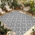 thumbnail image 1 of Black White Outdoor Rug for Patio/Deck/Porch, Non-Slip Large Area Rug 6 x 9 Ft, Modern Abstract Art Farmhouse Indoor Outdoor Rugs Washable Area Rugs, Reversible Camping Rug Carpet Runner, 1 of 8