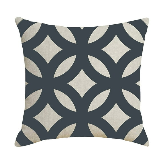 Black White Outdoor Waterproof Pillow Covers, 18x18 Inch Modern Geometric Pattern Throw Pillows Cover Decorative Boho Pillow Covers for Patio Garden Porch