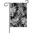 thumbnail image 1 of Black White Palm Leaves Decorative Double Sided Garden Flag 12 x 18 inch, 1 of 2