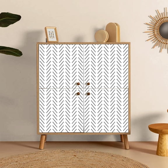 Black and White Peel and Stick Wallpaper Modern Contact Paper Bathroom 17.7inch x 590.5inch Geometric Removable Wall Paper Peel and Stick Backsplash Self Adhesive Contact Paper