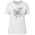 thumbnail image 1 of Black & White Peony Flower T-Shirt Women -Image by Shutterstock, Female Large, 1 of 4