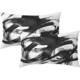 thumbnail image 1 of Black White Pillow Covers 12x20 Set of 2 Abstract Line Modern Art Throw Pillows Modern Minimalist Style Decorative Lumbar Cotton Cushion Case for Home Sofa Couch Bed, 1 of 6
