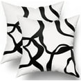 thumbnail image 1 of Black and White Pillow Covers 20x20 Set of 2 Modern Abstract Art Line Boho Design Throw Pillows Bohemian Decorative Pillowcase Cotton Square Cushion Case for Home Living Room Porch Sofa Couch Bed, 1 of 6