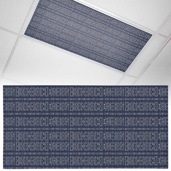 Black White Pixels Fluorescent Light Covers Modern Contemporary Abstract Boho Magnetic Light Filters Ceiling Lighting Panel Shade for Classroom Office Home 2 x 4 ft, 1 Pack