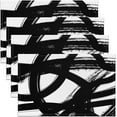 thumbnail image 1 of Black and White Placemats Set of 4 12"x18" Geometry Modern Stripe Placemats for Dining Table Indoor Outdoor Kitchen Neutral Art Table Mats Placemat Abstarct Art Decor Table Place Mats, 1 of 4