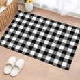 thumbnail image 1 of Black White Plaid Bathroom Mats 2x3 FT,Non Slip Small Kitchen Mat,Gradient Geometric Buffalo Checkered Washable Soft Backed Front Door Throw Rugs Non-Shedding Indoor Outdoor Doormat for Entryway Sink, 1 of 8