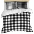 thumbnail image 1 of Black White Plaid Bedding 3 Piece Duvet Cover Set Full Size, Modern Simple Buffalo Check Gingham Soft Microfiber Comforter Cover with Zipper Closure & Pillowcases, Wrinkle & FadeResistant Quilt Cover, 1 of 9