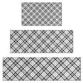 thumbnail image 1 of Black White Plaid Checkered Pattern Kitchen Rugs Sets Of 3,Kitchen Runner Rugs Non Skid Washable,Decorative Kitchen Floor Mats for Kitchen,Sink,Laundry,17"x30"+ 17"x47" + 17"x59", 1 of 6