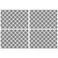 thumbnail image 1 of Black White Plaid Checkered Pattern Summer Placemats Table Placemats Set Of 4-Linen Kitchen Washable Placemats Table Mats 11.8"x17.7" Non-Slip Heat Resistant, 1 of 6