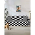 thumbnail image 1 of Black White Plaid Couch Cover for Dogs, Modern Buffalo Check Gingham Art Washable Sofa Covers Slipcover for Pets Dogs Futon Cover, Couch Recliner Covers, Oversized Chair Slipcover 71"x91", 1 of 9