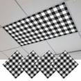 thumbnail image 1 of Black White Plaid Fluorescent Light Covers, Gradient Geometric Buffalo Checkered Magnetic Light Covers for Ceiling Lights, Fluorescent Ceiling Shade Filters for Classroom Bedroom Office 4x2Ft x 4PCS, 1 of 8