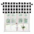 thumbnail image 1 of Black White Plaid Kitchen Valances for Windows 54x18 Inch Kitchen Curtains Valances Rod Pocket Spring Farmhouse Buffalo Checkered Bathroom Window Valances for Window Treatment Decor, 1 of 6