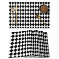 thumbnail image 1 of Black White Plaid Placemats Set of 12 Modern Minimalist Geometric Checkered Place Mats Indoor Wipeable Table Mats Washable Cloth Dining Table Placemats for Kitchen Holiday Party Home Decor 13x19 Inch, 1 of 9
