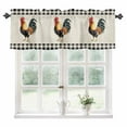 thumbnail image 1 of Black White Plaid Rooster Kitchen Valances for Windows 42x12 Inch Kitchen Curtains Valances Rod Pocket Vintage Farmhouse Checkered Rustic Bathroom Window Valances for Window Treatment Decor, 1 of 6
