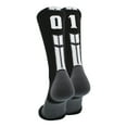 thumbnail image 1 of Black/White Player Id Crew Number Socks (#01, Small), 1 of 2