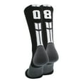 thumbnail image 1 of Black/White Player Id Crew Number Socks (#08, Small), 1 of 2