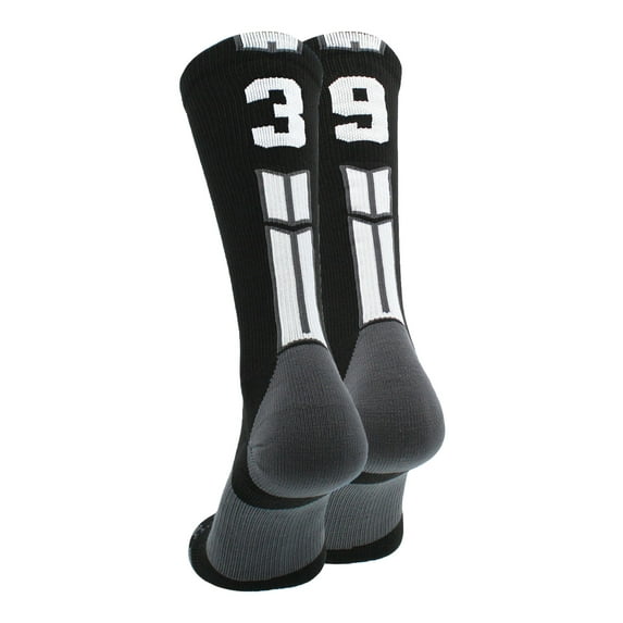 Black/White Player Id Crew Number Socks (#39, Small)