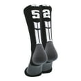 thumbnail image 1 of Black/White Player Id Crew Number Socks (#52, Large), 1 of 2