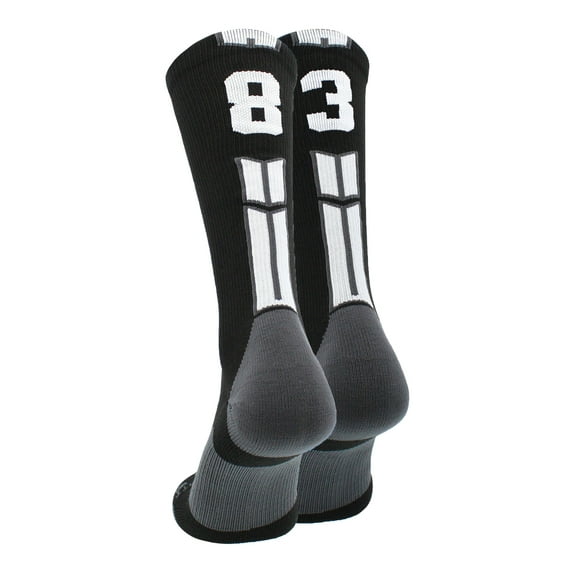 Black/White Player Id Crew Number Socks (#83, Medium)