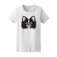 thumbnail image 1 of Black & White Pomeranian Sketch T-Shirt Women -Image by Shutterstock, Female Small, 1 of 2