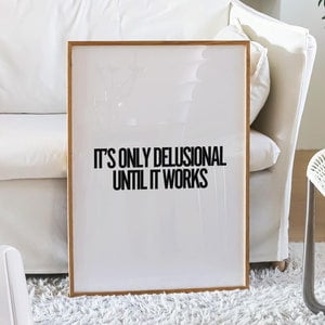 Black White Positivity Quote Poster, 8x12 Poster Print