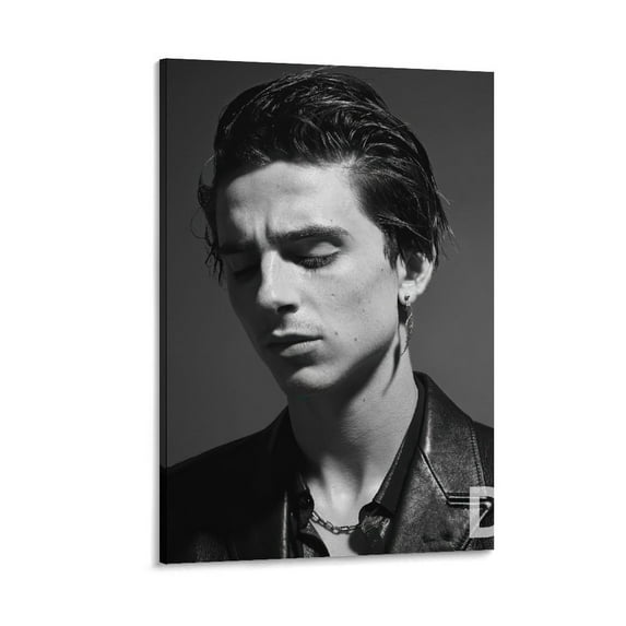 Black White Post - American Actor Timothée Chalamet Artworks Picture Print Poster Wall Art Painting Canvas Gift Decor Home Posters Decorative 24x36inch(60x90cm)