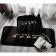 thumbnail image 1 of Black White Printed Letter Kitchen Entrance Door Mat Coral Flannel Carpet Doormat Indoor Floor Mats Anti-Slip Rug, 1 of 6