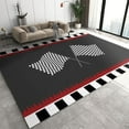 thumbnail image 1 of Black And White Racing Flag Area Rug Modern Simple For Living Room Rugs, Indoor Non-Slip Rugs, Machine Washable Breathable Durable Carpet For Bedroom Front Entrance Floor Decor 4x5ft, 1 of 6