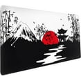 thumbnail image 1 of Black White Red Mouse Pad 35.4x15.7 Inch XL Large Gaming Extended Mousepad Big Desk Pad Stitched Edges Rubber Keyboard Mat for Office Desktop, 1 of 5