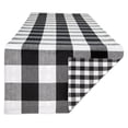 thumbnail image 1 of Black/White Reversible Gingham/Buffalo Check Table Runner 14x108, 1 of 9