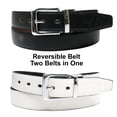 thumbnail image 1 of Black White Reversible Leather belt - Two Belts in One, 1 of 3