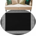 thumbnail image 1 of Black White Round Area&nbsp;Rug 5ft Geometric Greek Key Bordered Abstract Art Non-Slip&nbsp;Washable Circle Rugs Soft Felt Indoor Floor Mat for Bedroom Kitchen Living Room Bathroom, 1 of 9