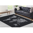 thumbnail image 1 of Black And White Rugs, Office Rug, Floor Rugs, Salon Rug, Machine Washable Rug, Map Rugs, Black Rugs, Rug, Indoor Rug, Home Decor, Large Rug, 3.3'x5' - 100x150 cm, 1 of 7